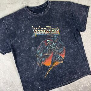 Judas Priest Men's T-Shirt Large Black Graphic Heavy Metal Rock Band Tour Tee